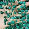 Genuine Malachite Teardrop Beads 15''