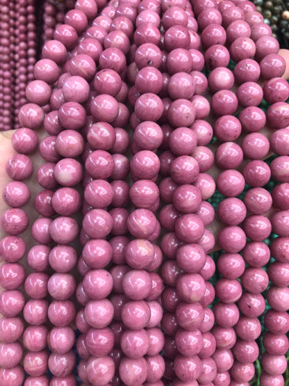 Red Rhodonite Beads Top Quality 4mm 6mm 8mm 10mm 15''