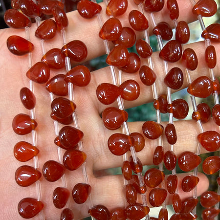 Perles en fluorite violette et verte A+ en forme de larme, 10 x 14 mm, 26 pièces