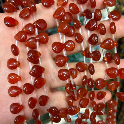 Red Agate Teardrop Beads 8x12mm 10x14mm 15''