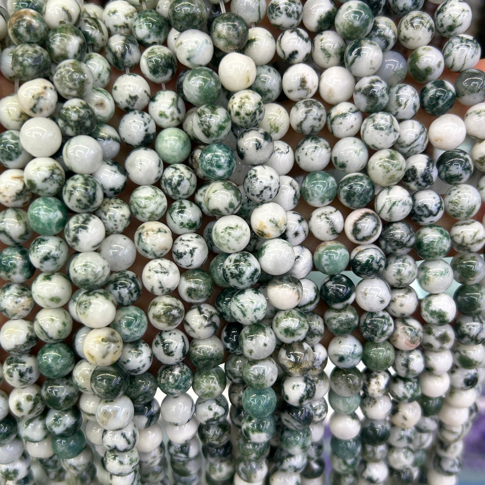 Tree Agate Beads 4mm 6mm 8mm 10mm 15''