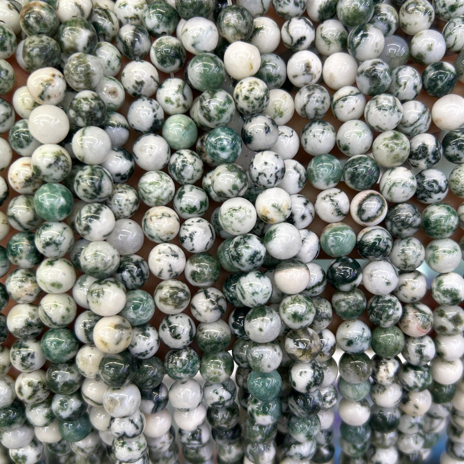 Tree Agate Beads 4mm 6mm 8mm 10mm 15''
