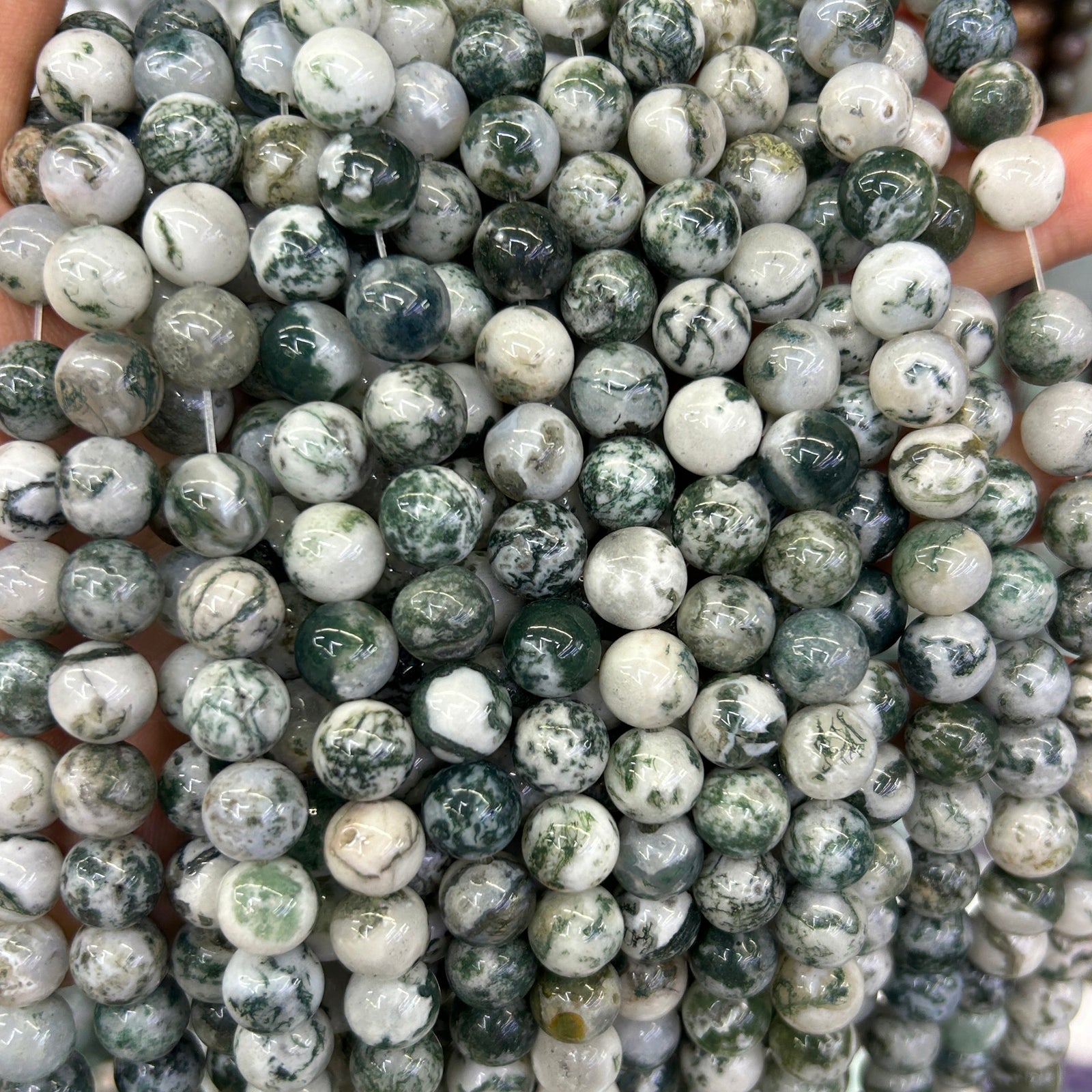 Tree Agate Beads 4mm 6mm 8mm 10mm 15''