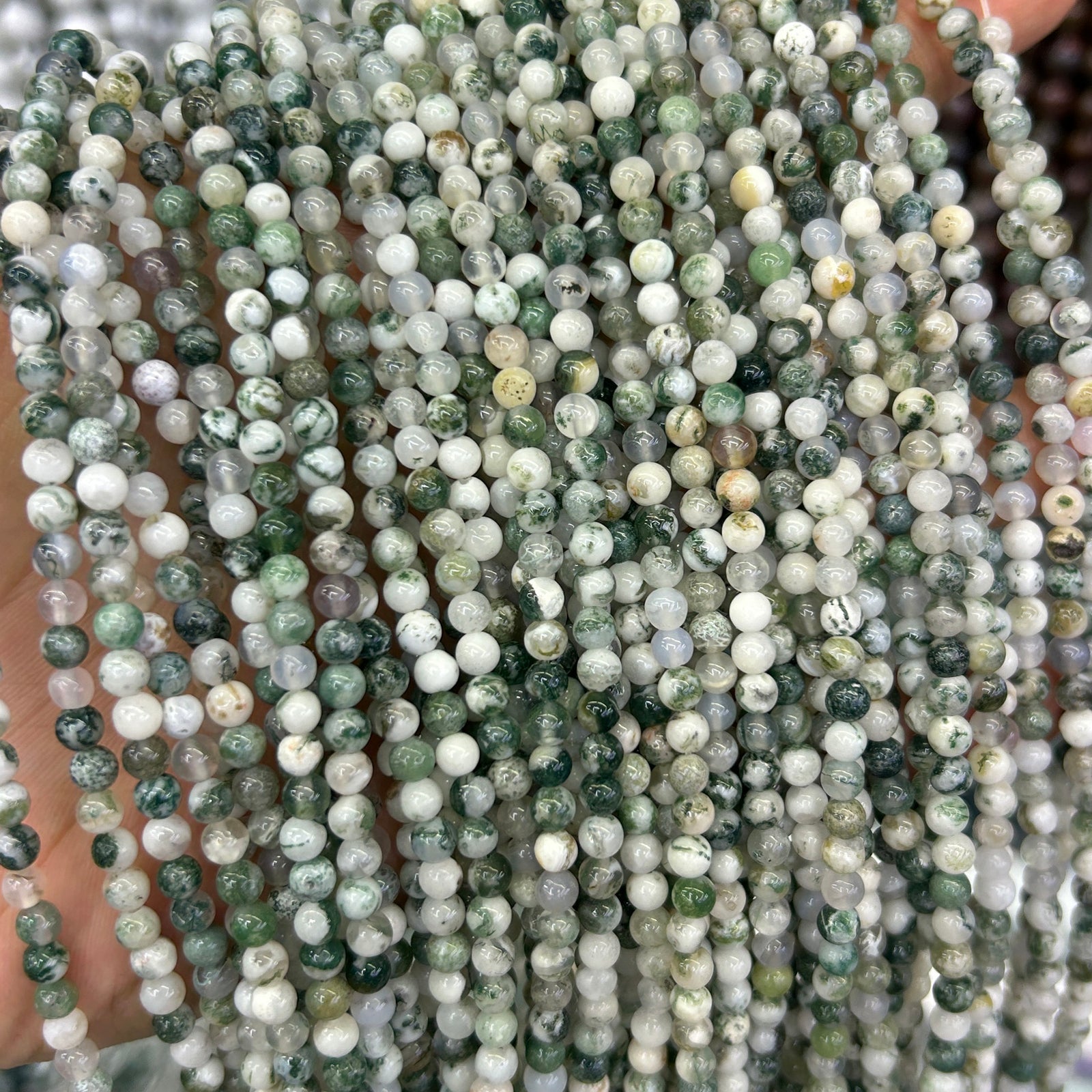 Tree Agate Beads 4mm 6mm 8mm 10mm 15''