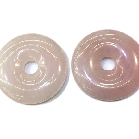 Rose Quartz Donut 30mm 40mm 50mm 1pc