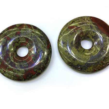 Dragon Bloodstone Donut Beads 30mm 40mm 50mm 1pc