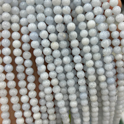 Blue Celestite Stone Beads 6mm 8mm 10mm 15''