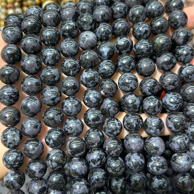 Black Indigo Gabbro Beads 15''