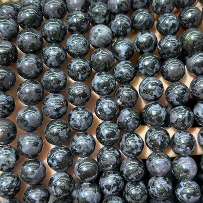 Black Indigo Gabbro Beads 15''