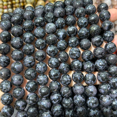 Black Indigo Gabbro Beads 15''