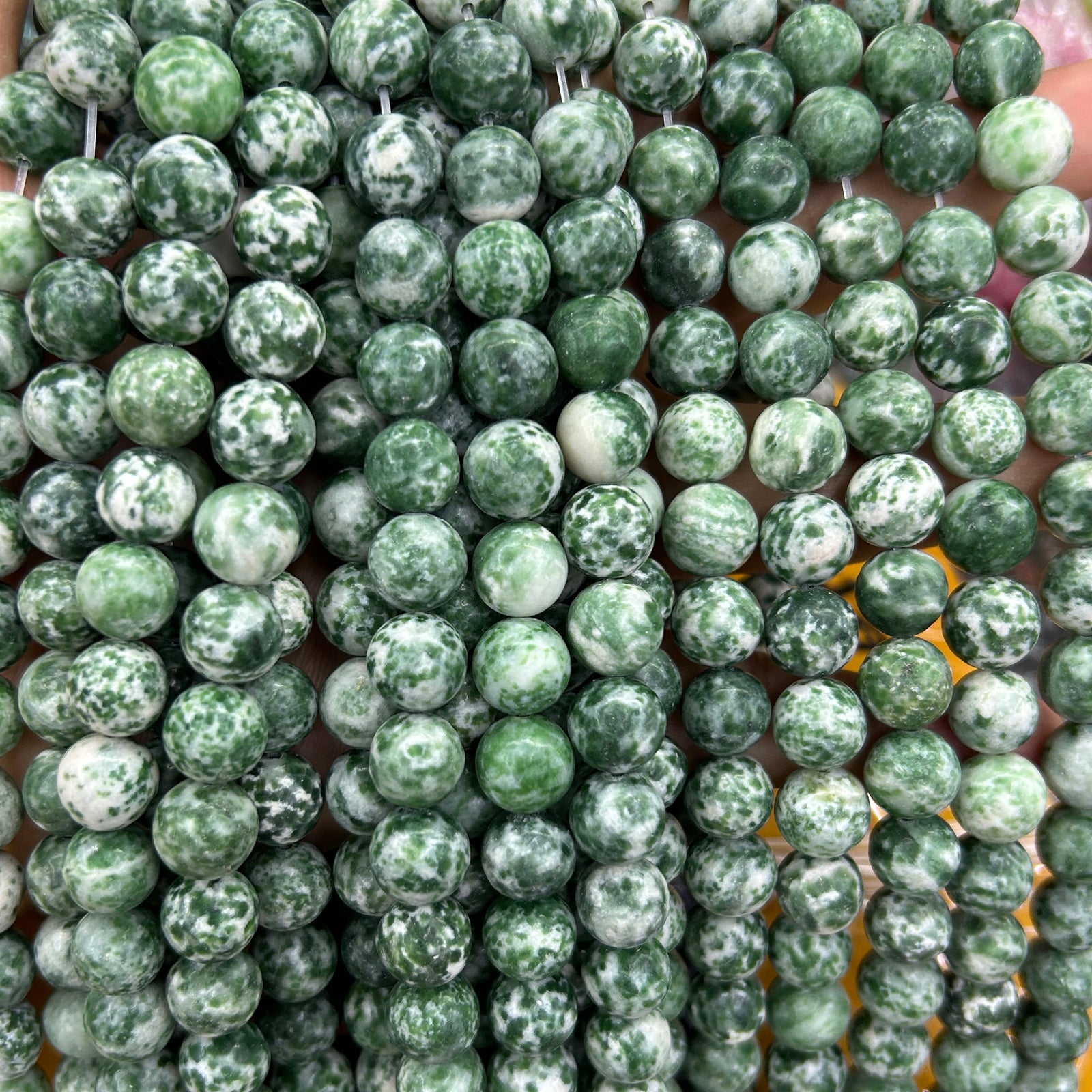 Perles d'agate mate arbre 6 mm 8 mm 10 mm 15''