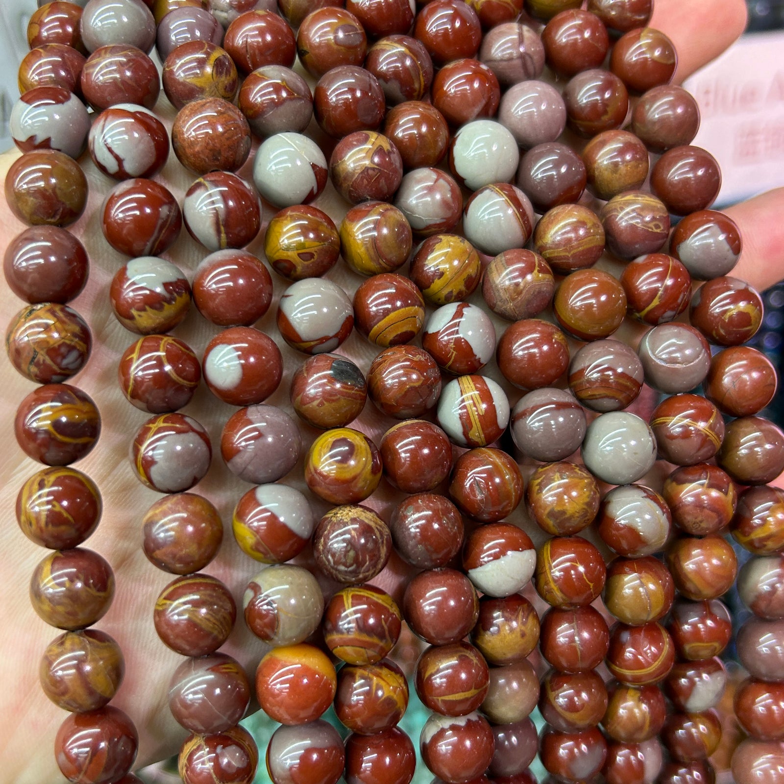 Red Noreena Jasper Beads 4mm 6mm 8mm 10mm 12mm 15''