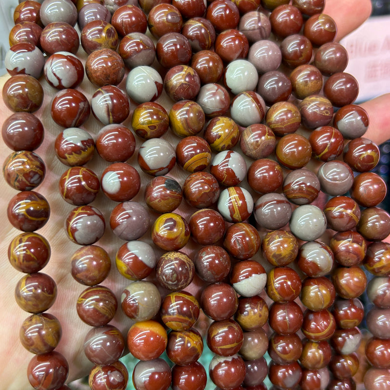 Red Noreena Jasper Beads 4mm 6mm 8mm 10mm 12mm 15''