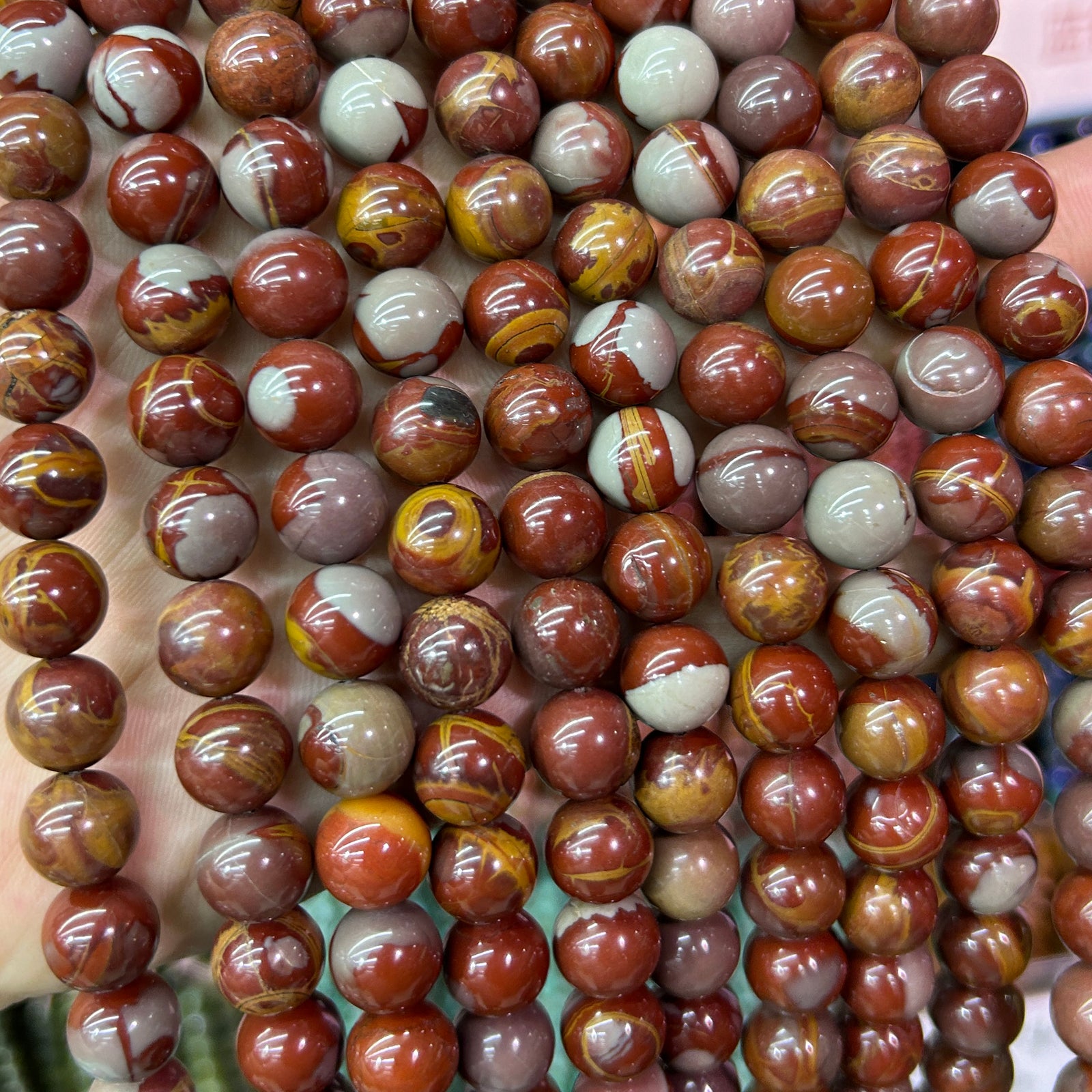 Red Noreena Jasper Beads 4mm 6mm 8mm 10mm 12mm 15''