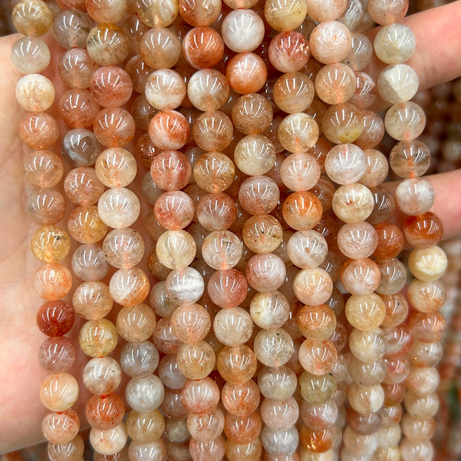 Oregon Golden Sunstone Beads 6mm 8mm 10mm 15''