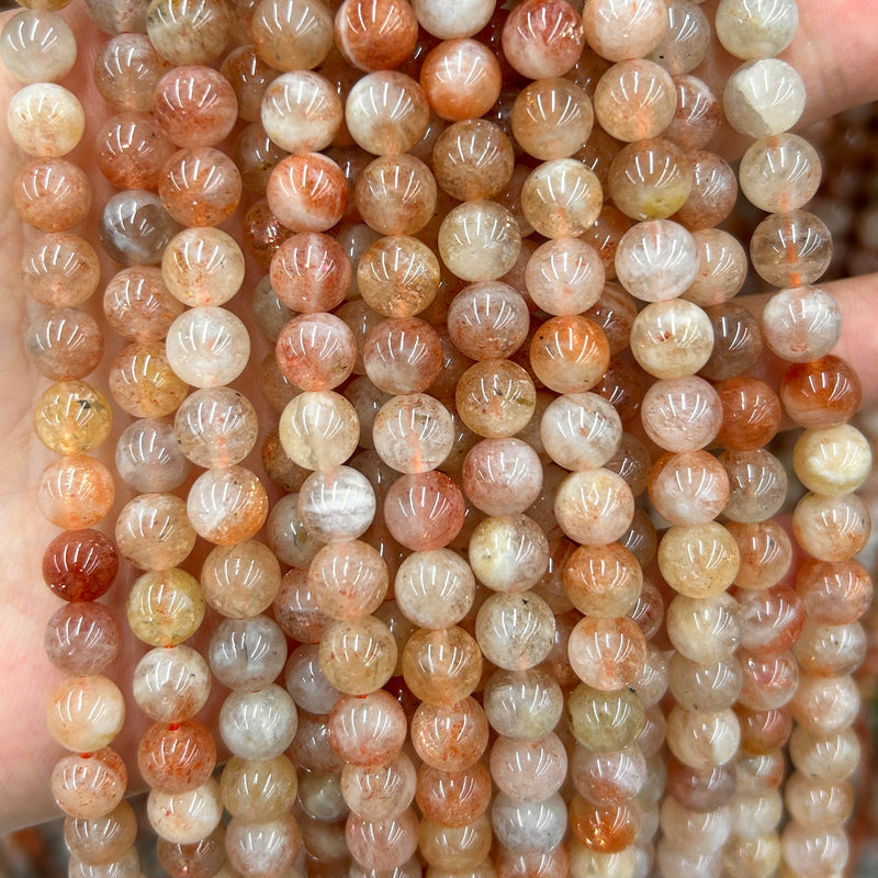 Oregon Golden Sunstone Beads 6mm 8mm 10mm 15''