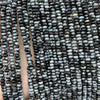 Snowflake Obsidian Rondelle Beads 15''