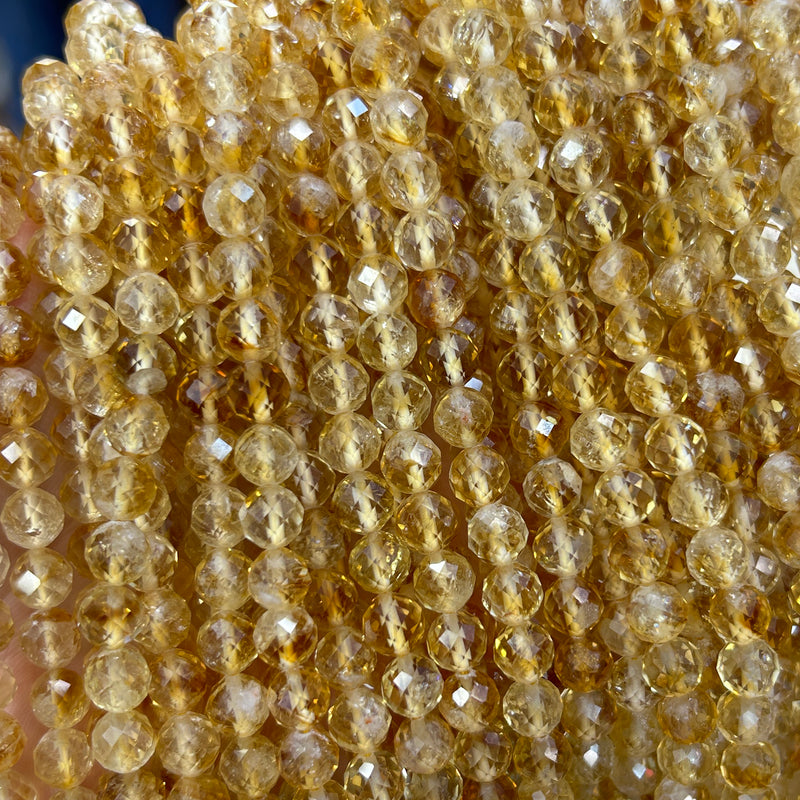 Citrine Faceted Beads 6mm 15''