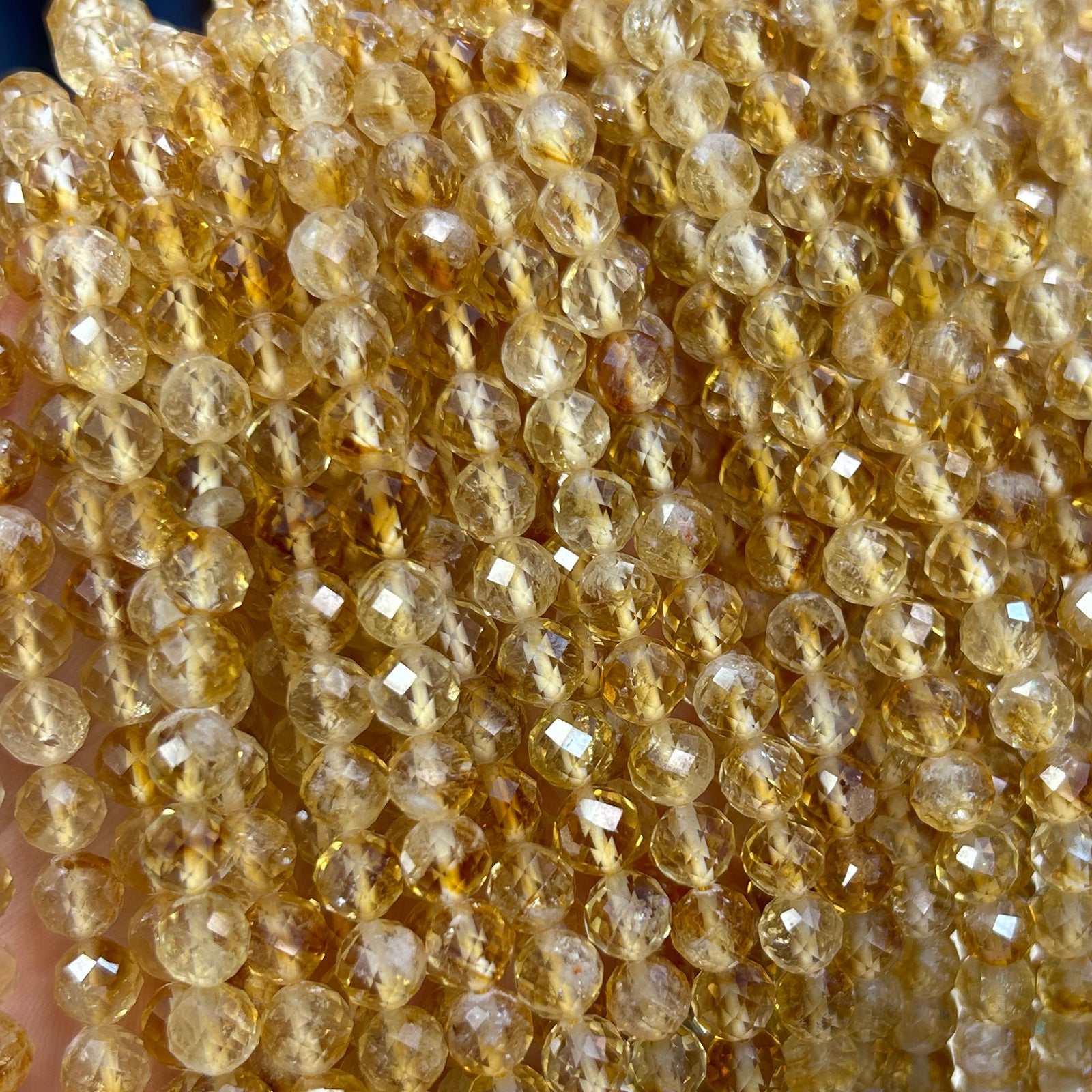 Citrine Faceted Beads 6mm 15''