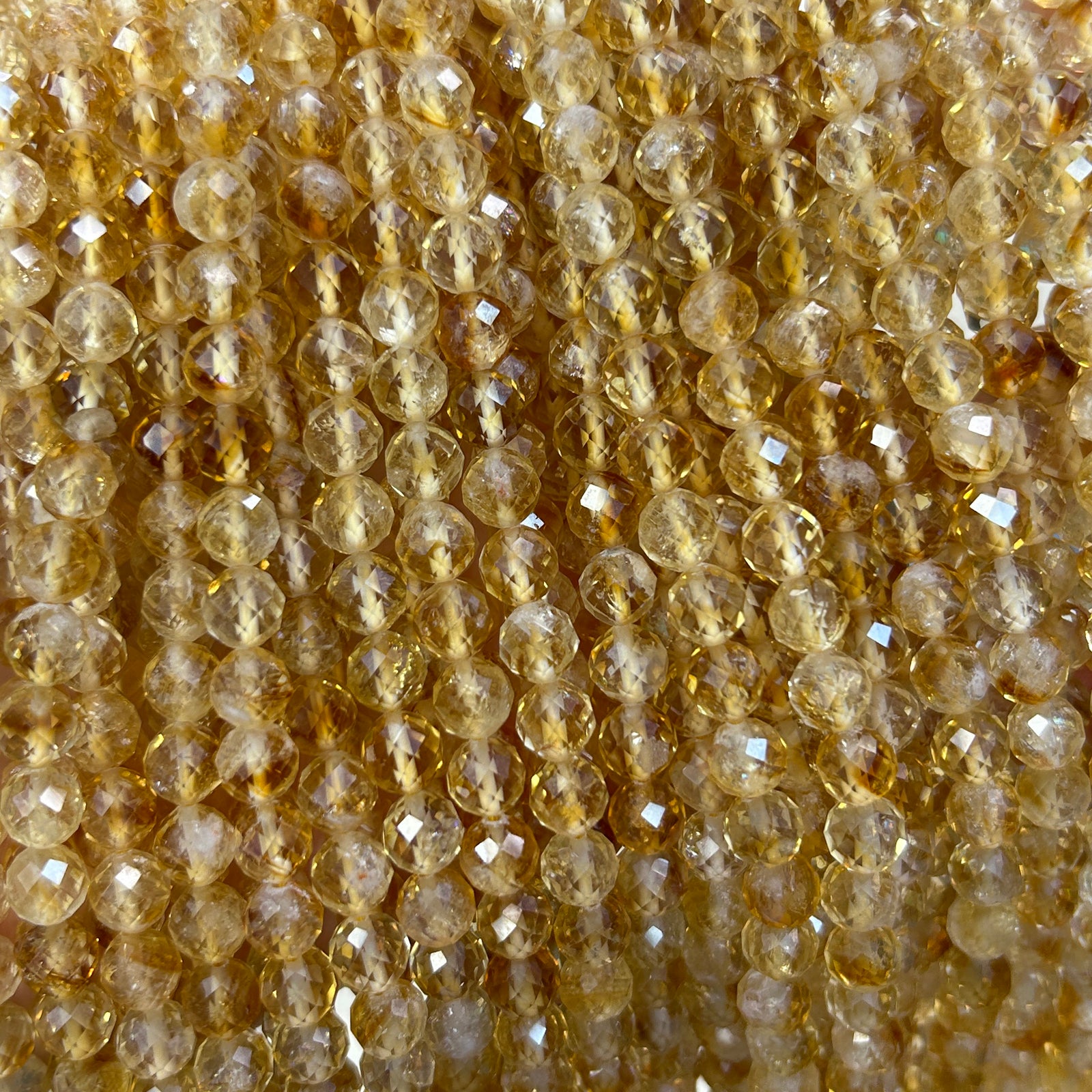 Citrine Faceted Beads 6mm 15''