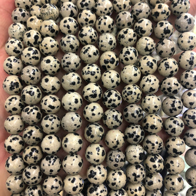 Dalmatian Jasper Beads 15''