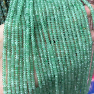 Perles rondelles en rhodonite noire 4x6mm 5x8mm