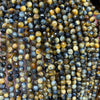 Blue Yellow Tiger Eye Faceted Beads 6mm 8mm 10mm 15''