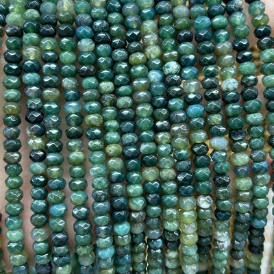 Perles rondelles en œil de tigre jaune, pierres précieuses naturelles, 4 x 6 mm, 5 x 8 mm, 38 cm