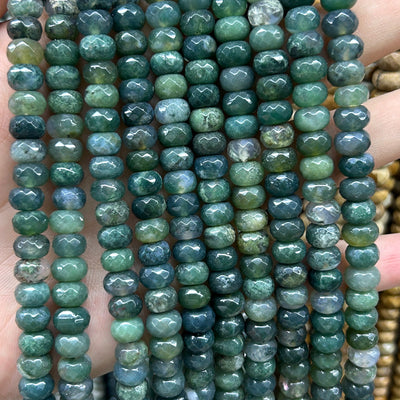 Perles rondelles en œil de tigre jaune, pierres précieuses naturelles, 4 x 6 mm, 5 x 8 mm, 38 cm