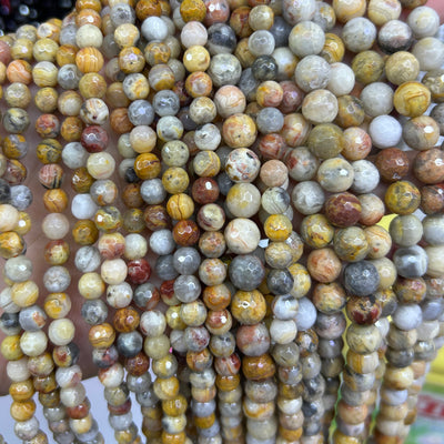 Crazy Agate Faceted Beads 6mm 8mm 10mm 15''
