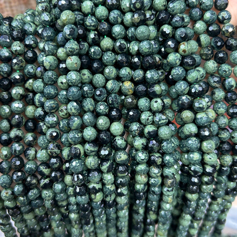 Kambaba Jasper Faceted Beads 6mm 8mm 10mm 15''