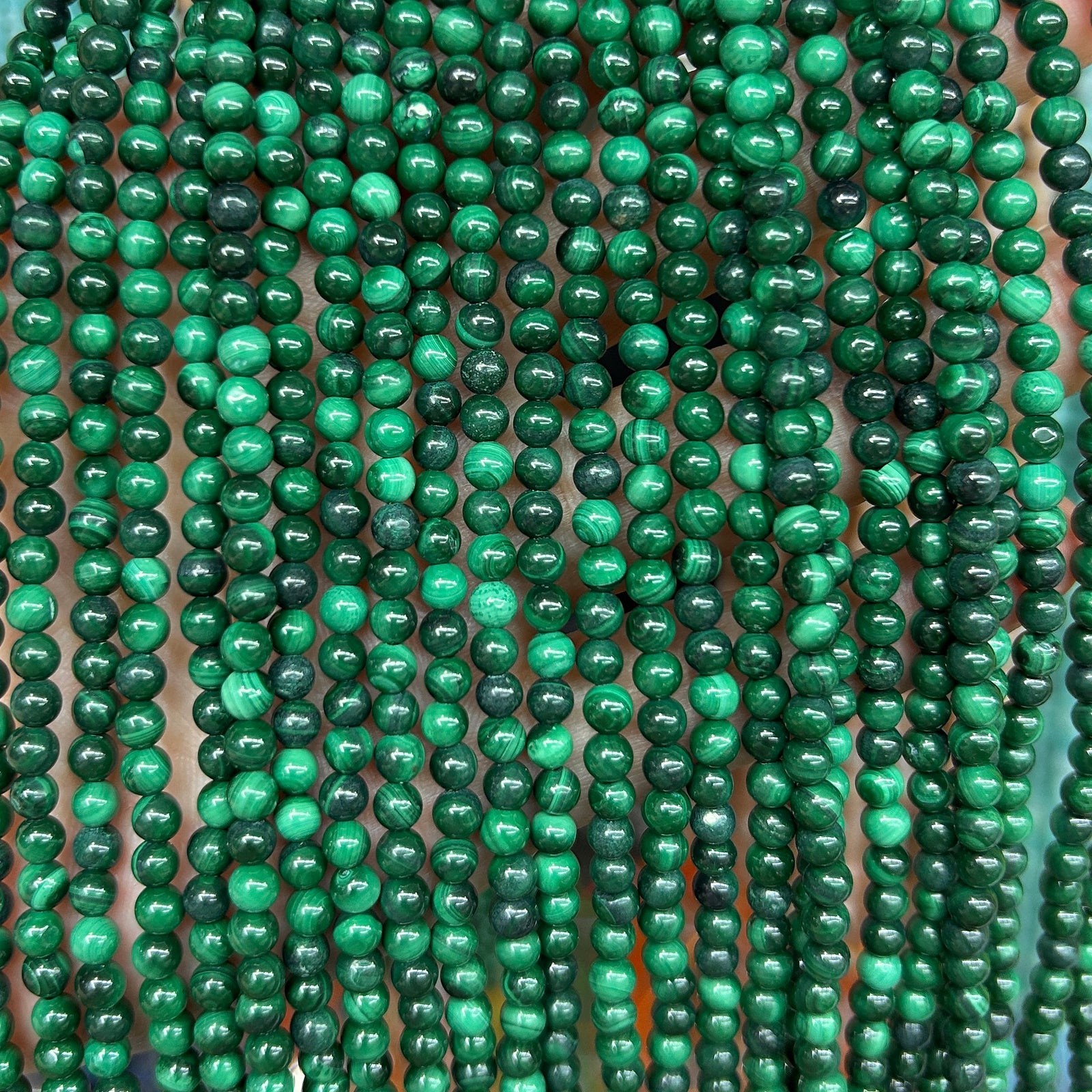 Malachite Beads 2mm 3mm 4mm 15''