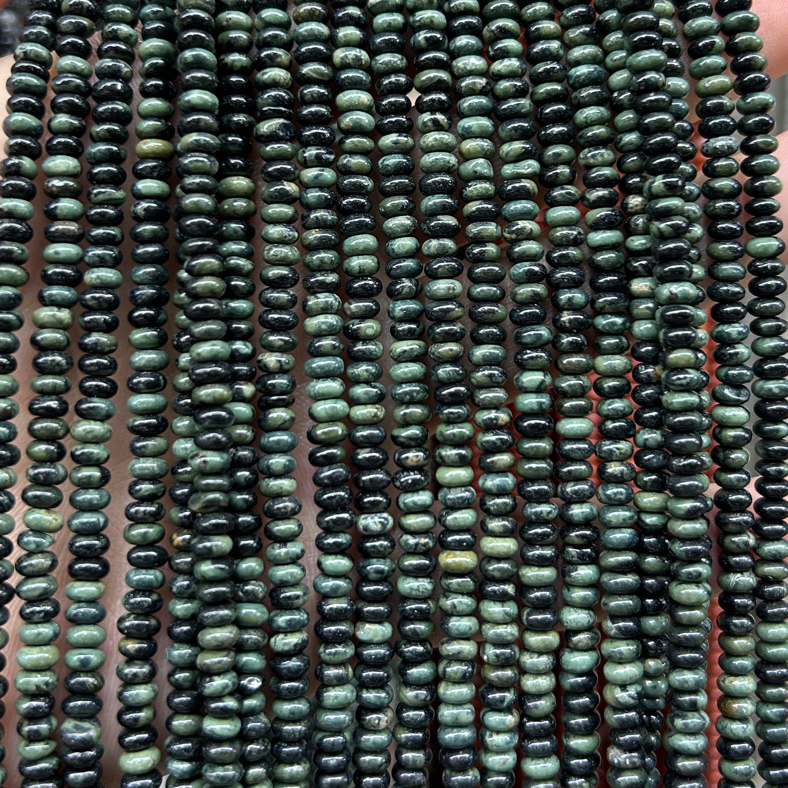 Kambaba Jasper Rondelle Beads 15''
