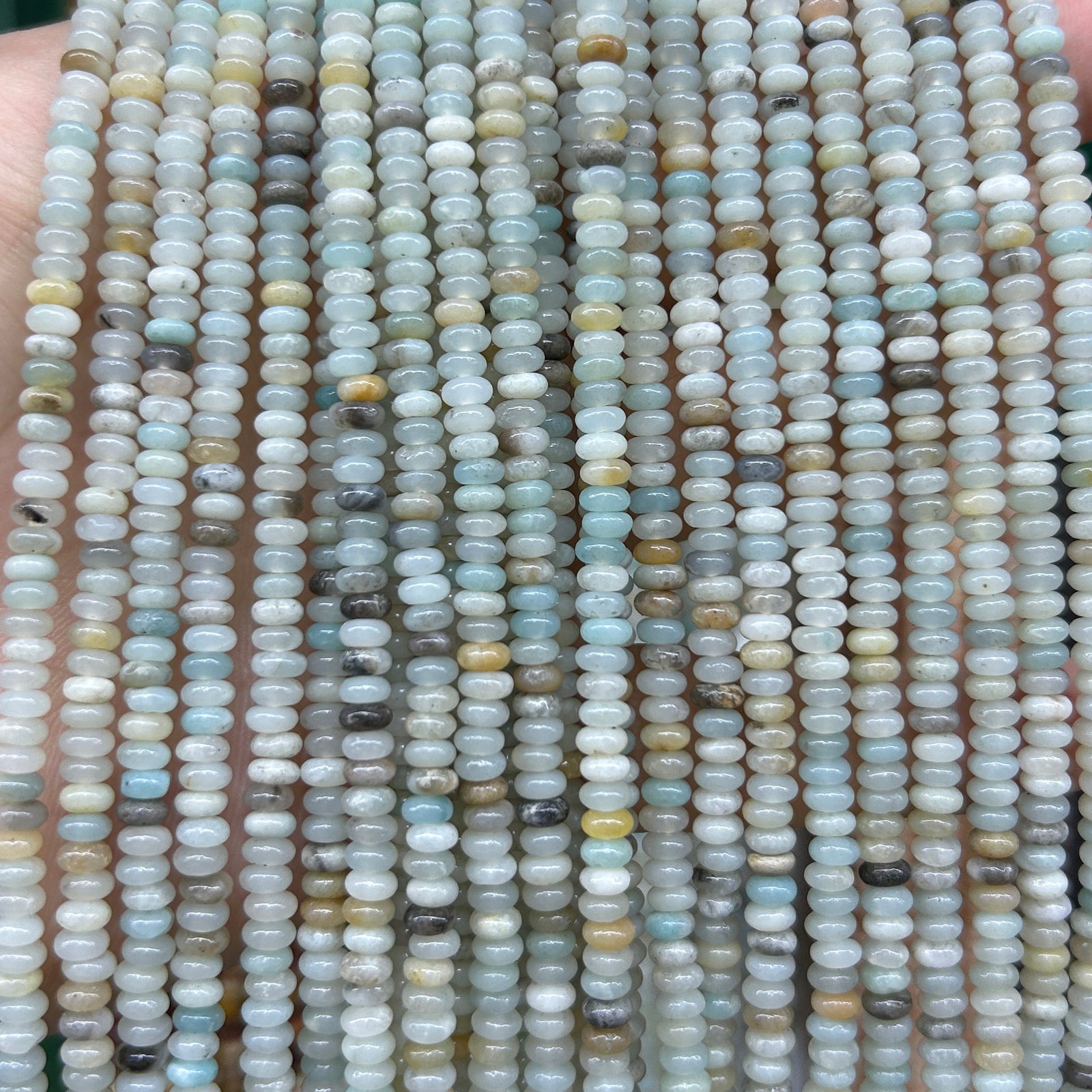 Amazonite Rondelle Beads 15''