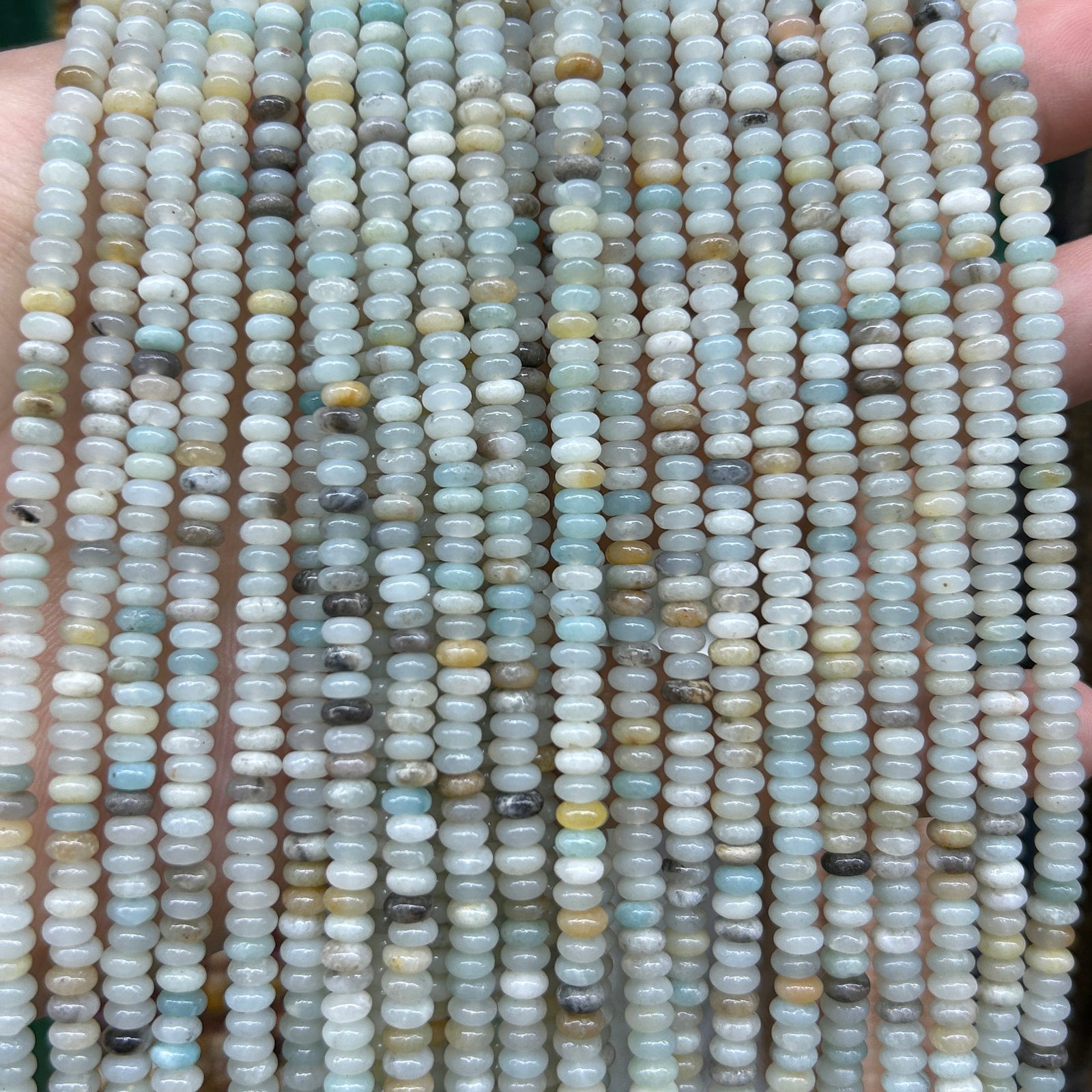 Amazonite Rondelle Beads 15''