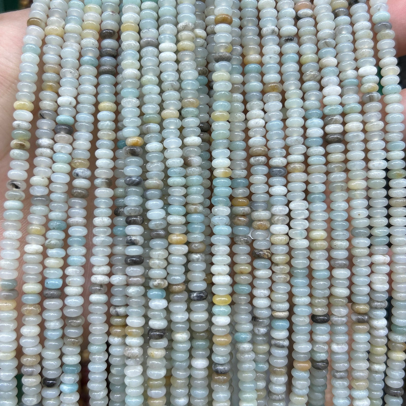 Amazonite Rondelle Beads 15''