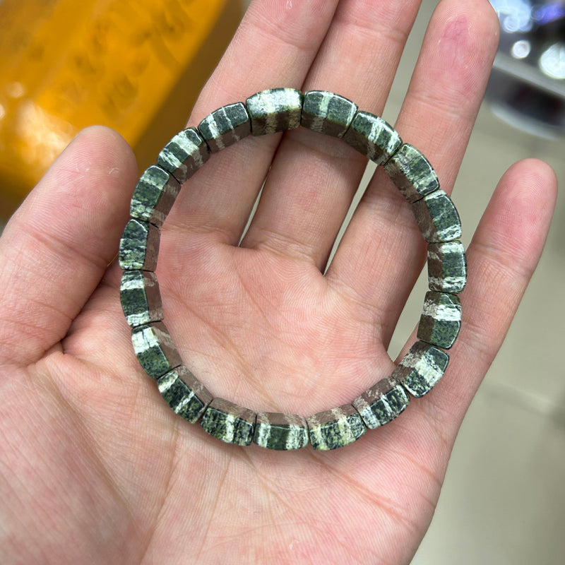 Green Zebra Jasper Bangles 7.5''