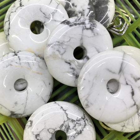 Howlite Donut Beads 30mm 40mm 50mm 1pc