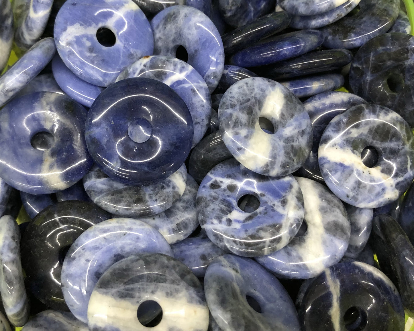 Sodalite Donut Pendant 30mm 40mm 50mm 1pc