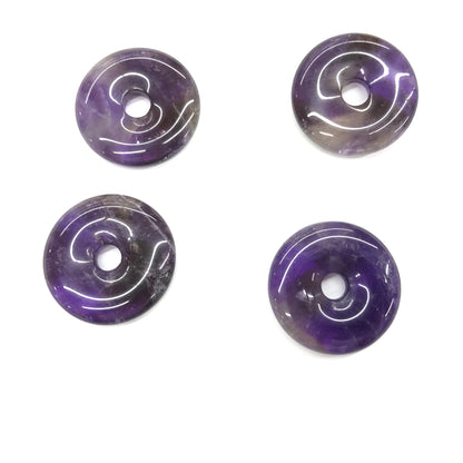 Amethyst Donut Pendant 30mm 1pc