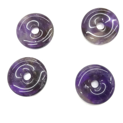 Amethyst Donut Pendant 30mm 1pc