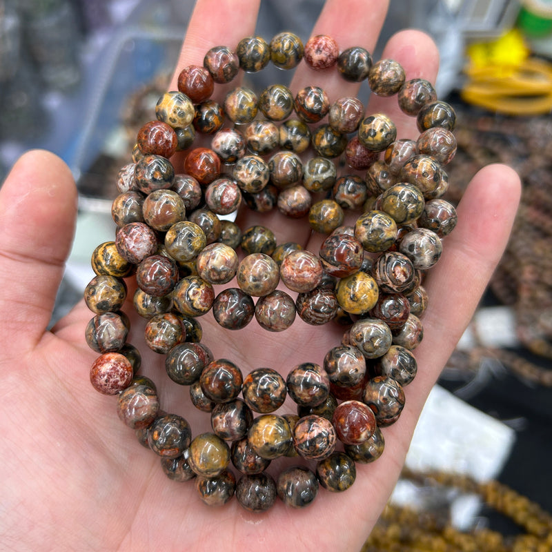 Snowflake Obsidian Mat, Naturlig Ædelsten, Rund Sten 4mm 6mm 8mm 10mm 12mm 15''