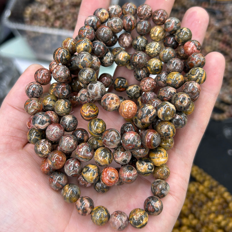 Snowflake Obsidian Mat, Naturlig Ædelsten, Rund Sten 4mm 6mm 8mm 10mm 12mm 15''