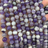 Chevron Amethyst 6mm 8mm 10mm 12mm 15''