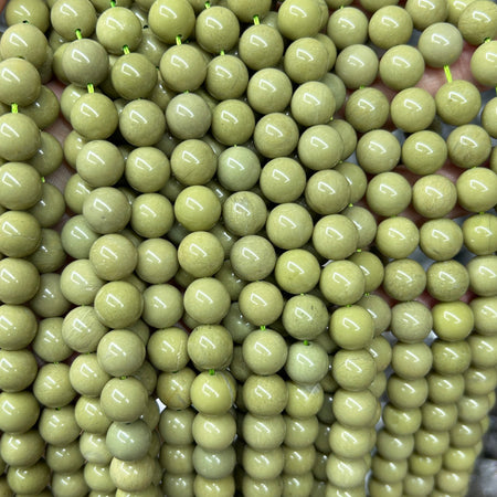 Green Alashan Agate Beads 15''