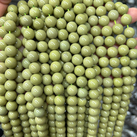 Green Alashan Agate Beads 15''