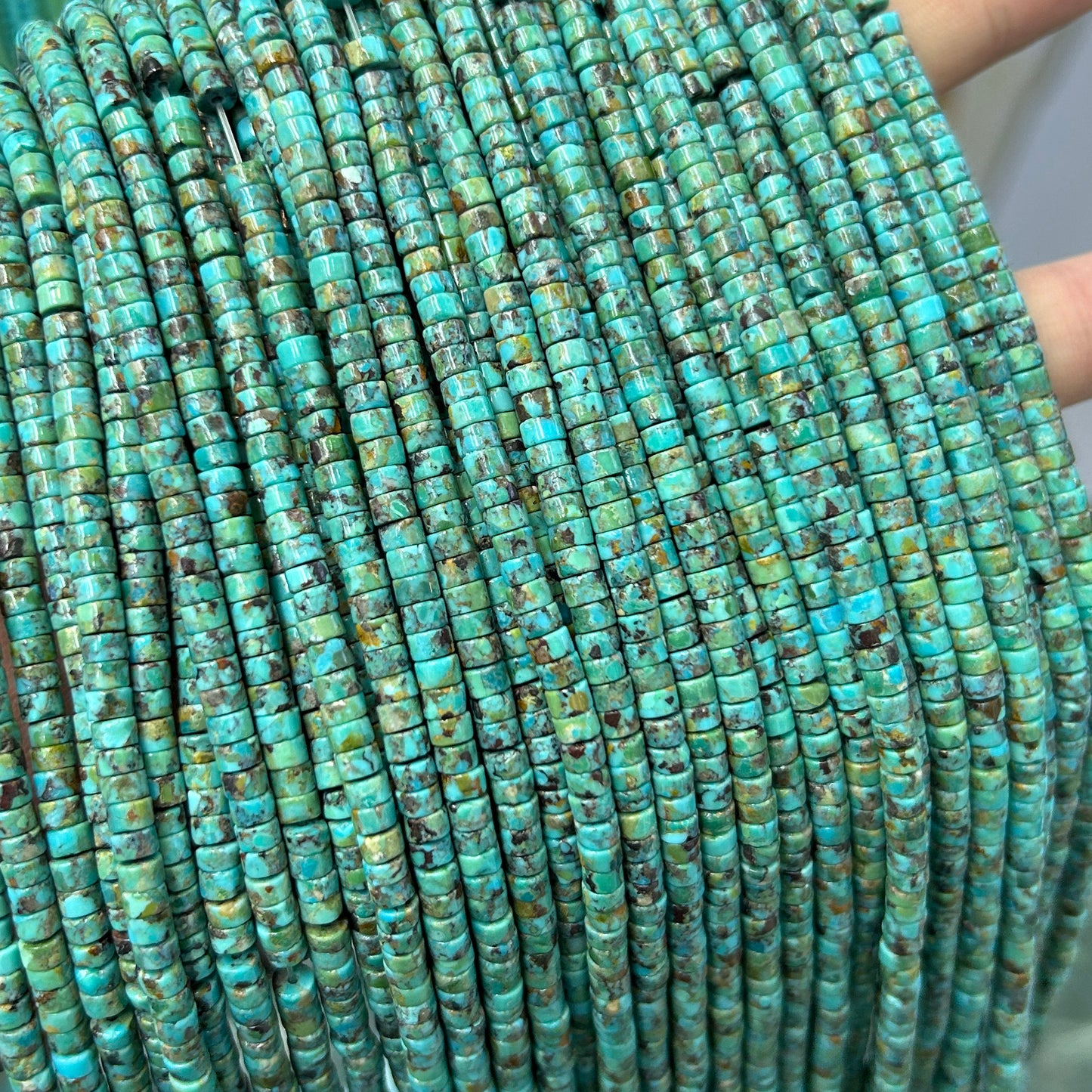 Genuine Turquoise Rondelle Beads 2mm 3mm 4mm