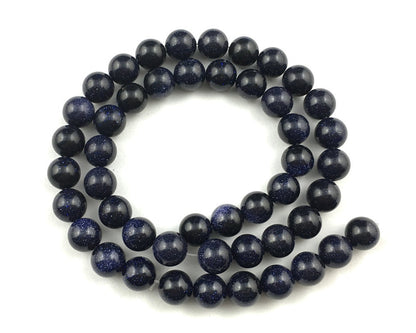 Blue Sandstone Beads 4mm 6mm 8mm 10mm 12mm 15''