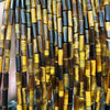 Yellow Tiger Eye Tube Beads 4x13mm