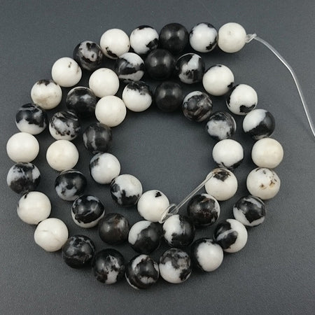 Black White Zebra Jasper Beads 4mm 6mm 8mm 10mm 12mm 15''